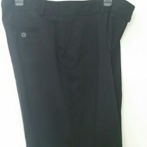 Pants Black stretch straight leg pockets belt loop